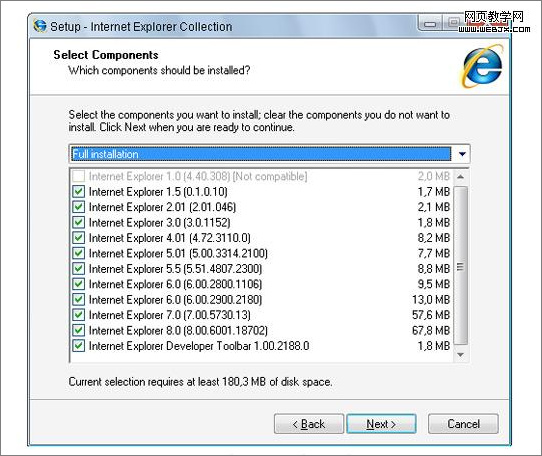9&10、老版本的Internet Explorer